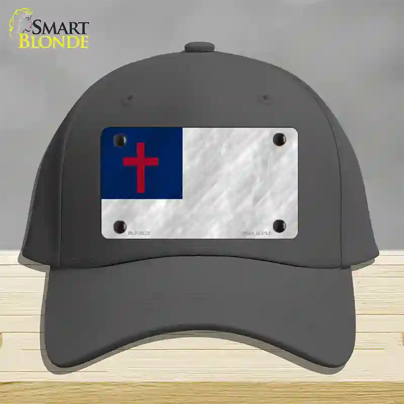 Christian Flag Novelty License Plate Hat Cotton / Charcoal