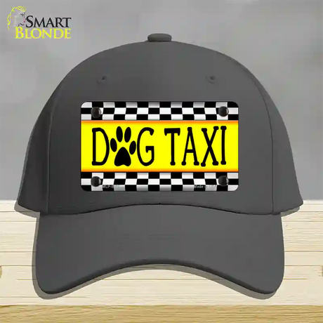 Dog Taxi Novelty License Plate Hat Cotton / Charcoal