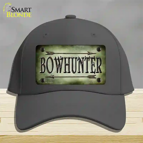 Bowhunter Novelty License Plate Hat Cotton / Charcoal