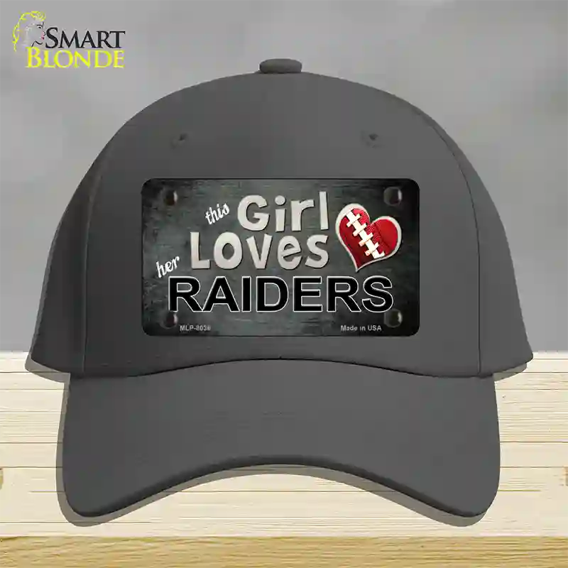 This Girl Loves Her Raiders Novelty License Plate Hat Cotton / Charcoal