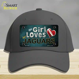 This Girl Loves Her Jaguars Novelty License Plate Hat Cotton / Charcoal