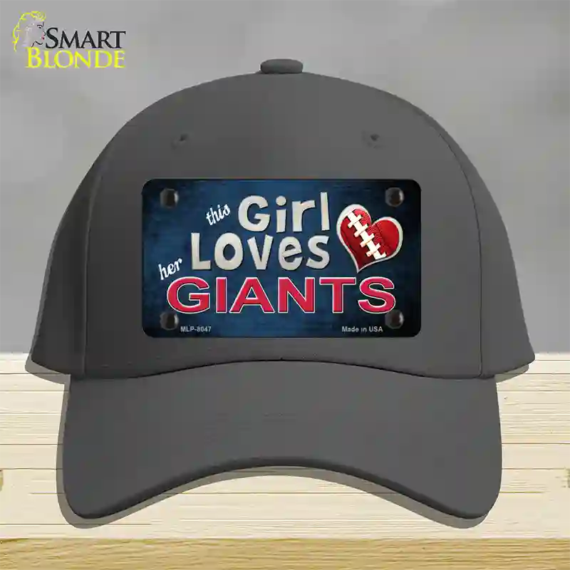 This Girl Loves Her Giants Novelty License Plate Hat Cotton / Charcoal