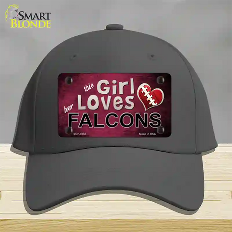 This Girl Loves Her Falcons Novelty License Plate Hat Cotton / Charcoal