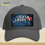 This Girl Loves Her Colts Novelty License Plate Hat Cotton / Charcoal