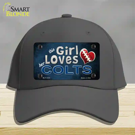 This Girl Loves Her Colts Novelty License Plate Hat Cotton / Charcoal