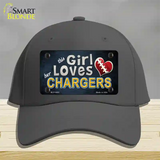 This Girl Loves Her Chargers Novelty License Plate Hat Cotton / Charcoal