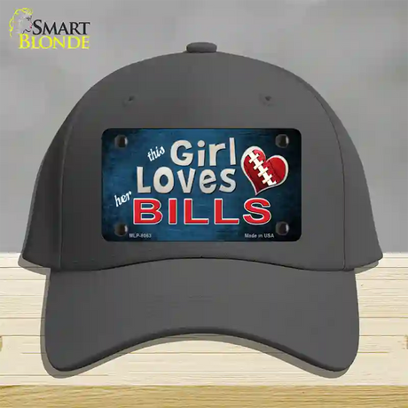 This Girl Loves Her Bills Novelty License Plate Hat Cotton / Charcoal