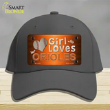 This Girl Loves Her Orioles Novelty License Plate Hat Cotton / Charcoal