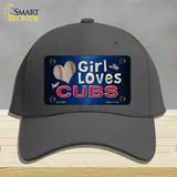 This Girl Loves Her Cubs Novelty License Plate Hat Cotton / Charcoal