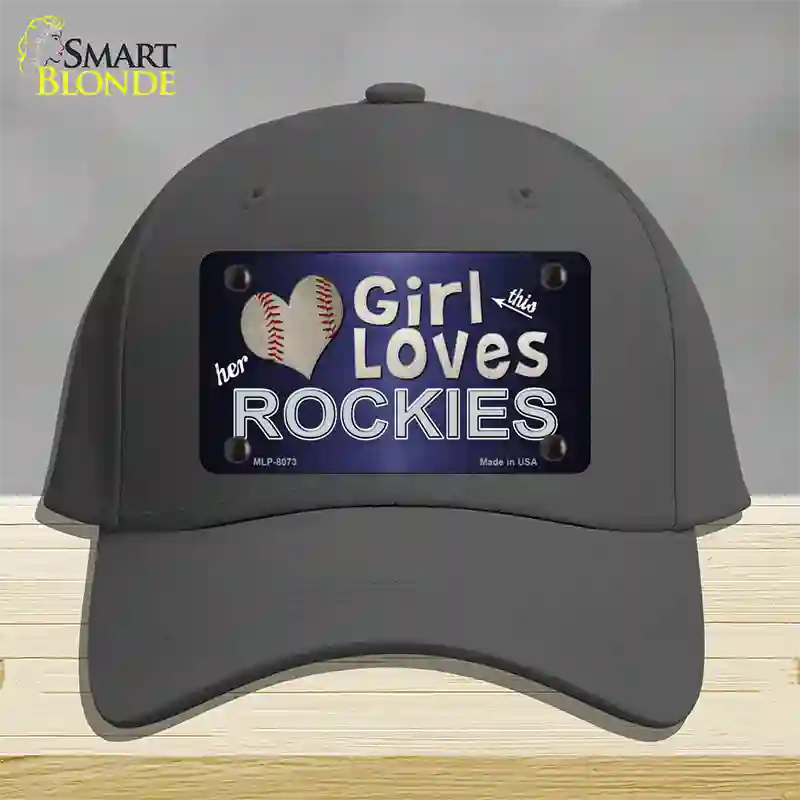 This Girl Loves Her Rockies Novelty License Plate Hat Cotton / Charcoal