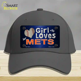 This Girl Loves Her Mets Novelty License Plate Hat Cotton / Charcoal