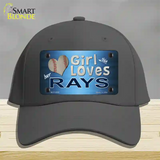 This Girl Loves Her Rays Novelty License Plate Hat Cotton / Charcoal