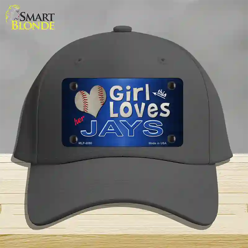 This Girl Loves Her Jays Novelty License Plate Hat Cotton / Charcoal