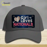 This Girl Loves Her Nationals Novelty License Plate Hat Cotton / Charcoal