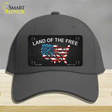 Land Of The Free Novelty License Plate Hat Cotton / Charcoal