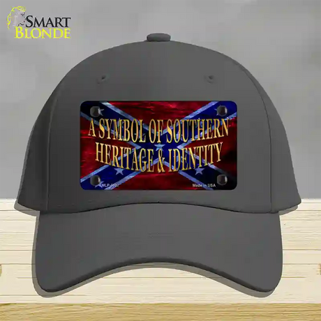 Symbol Of Southern Heritage Novelty License Plate Hat Cotton / Charcoal