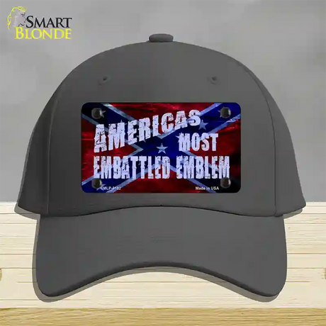 Americas Most Embattled Emblem Novelty License Plate Hat Cotton / Charcoal