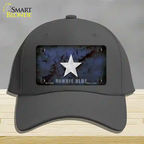 Bonnie Blue Star Novelty License Plate Hat Cotton / Charcoal