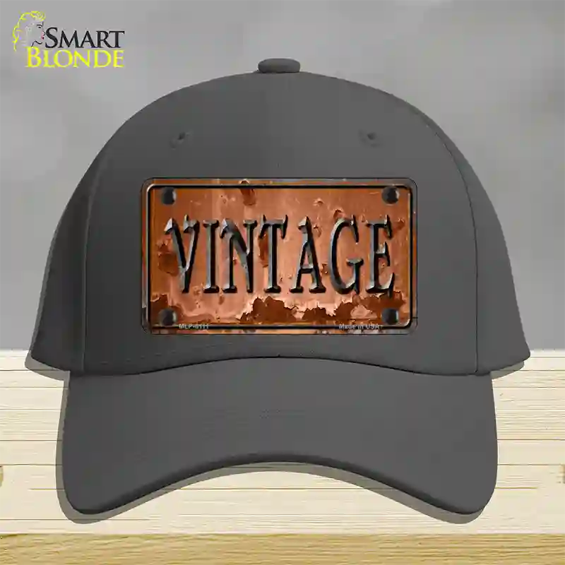 Vintage Rusty Sign Novelty License Plate Hat Cotton / Charcoal