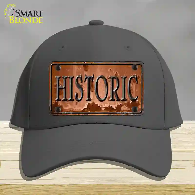 Historic Novelty License Plate Hat Cotton / Charcoal