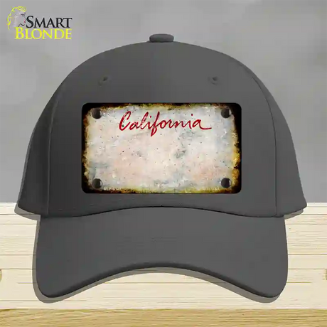 California Rusty Blank Novelty License Plate Hat Cotton / Charcoal