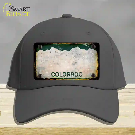 Colorado Rusty Blank Novelty License Plate Hat Cotton / Charcoal