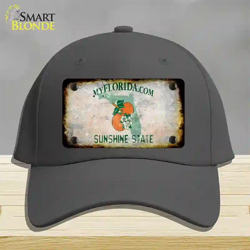 Florida Rusty Blank Novelty License Plate Hat Cotton / Charcoal