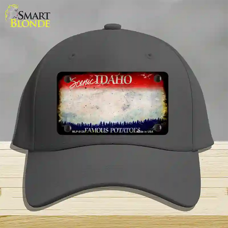 Idaho Rusty Blank Novelty License Plate Hat Cotton / Charcoal