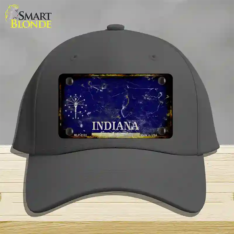 Inidana Rusty Blank Novelty License Plate Hat Cotton / Charcoal