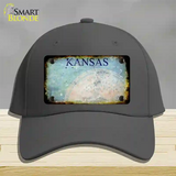 Kansas Rusty Blank Novelty License Plate Hat Cotton / Charcoal