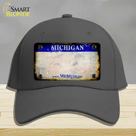 Michigan Gov Rusty Blank Novelty License Plate Hat Cotton / Charcoal