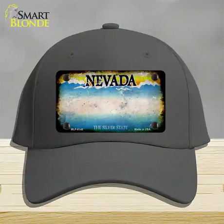 Nevada Rusty Blank Novelty License Plate Hat Cotton / Charcoal