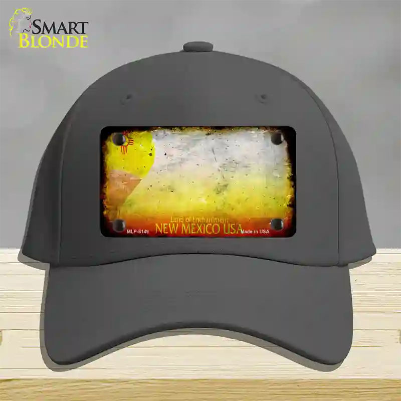 New Mexico Air Balloon Rusty Blank Novelty License Plate Hat Cotton / Charcoal