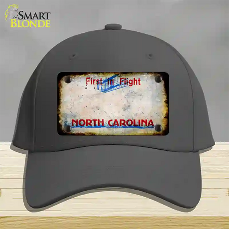 North Carolina Rusty Blank Novelty License Plate Hat Cotton / Charcoal