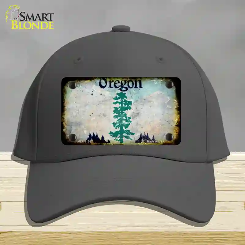 Oregon Rusty Blank Novelty License Plate Hat Cotton / Charcoal