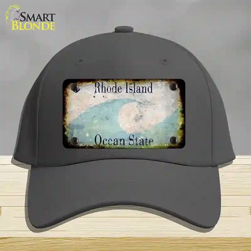 Rhode Island Rusty Blank Novelty License Plate Hat Cotton / Charcoal