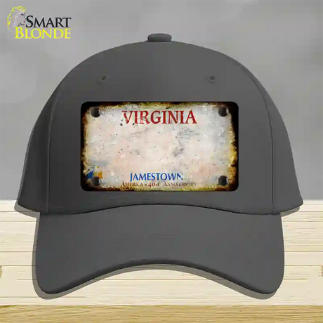 Virginia Rusty Blank Novelty License Plate Hat Cotton / Charcoal