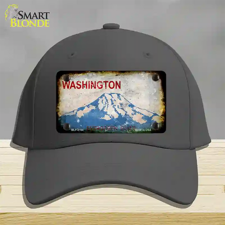 Washington Rusty Blank Novelty License Plate Hat Cotton / Charcoal