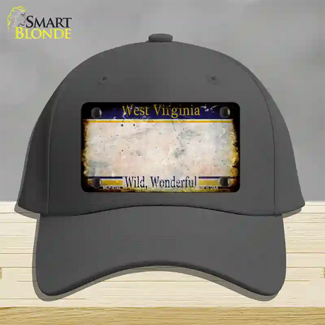 West Virginia Rusty Blank Novelty License Plate Hat Cotton / Charcoal