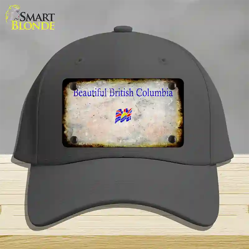 British Columbia Rusty Blank Novelty License Plate Hat Cotton / Charcoal