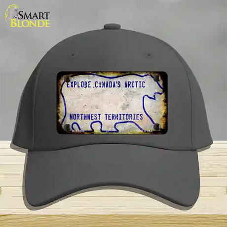 Northwest Territories Rusty Blank Novelty License Plate Hat Cotton / Charcoal