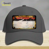 Nebraska Amber Rusty Blank Novelty License Plate Hat Cotton / Charcoal