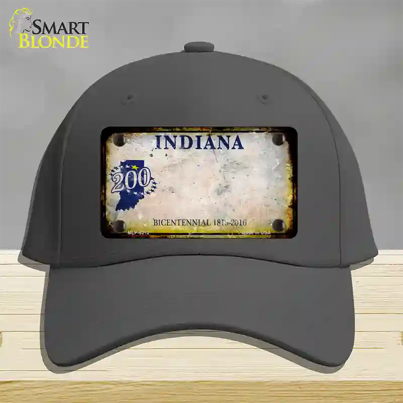 Indiana Rusty Blank Novelty License Plate Hat Cotton / Charcoal