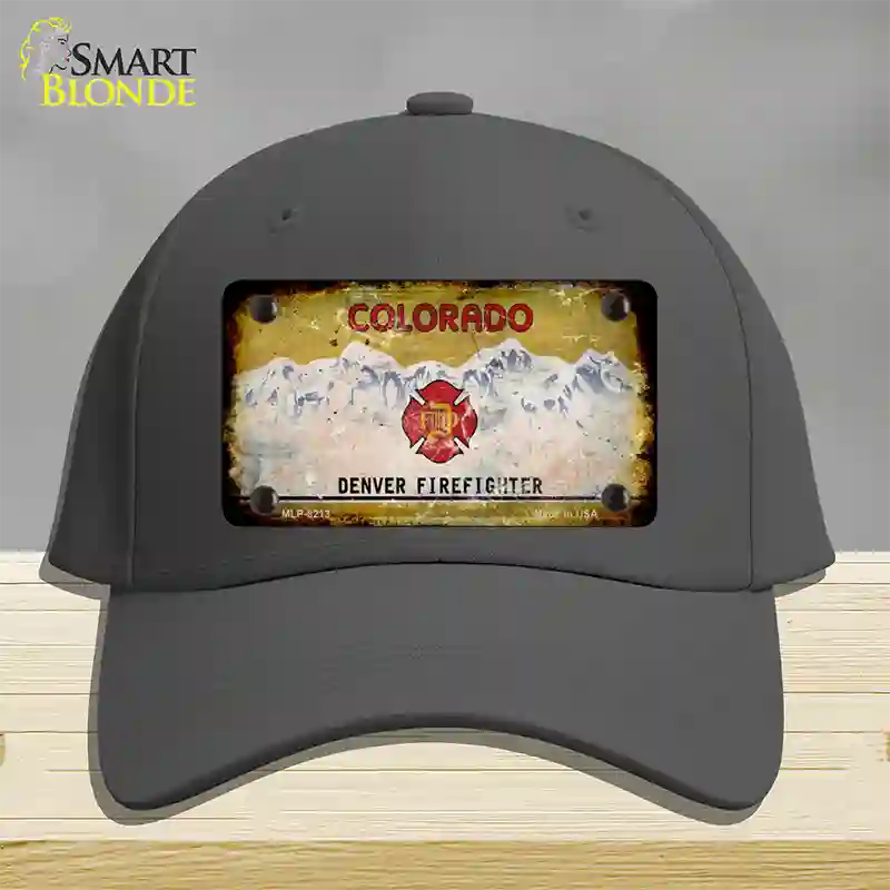 Denver Firefighter Rusty Blank Novelty License Plate Hat Cotton / Charcoal