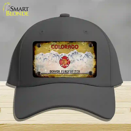 Denver Firefighter Rusty Blank Novelty License Plate Hat Cotton / Charcoal