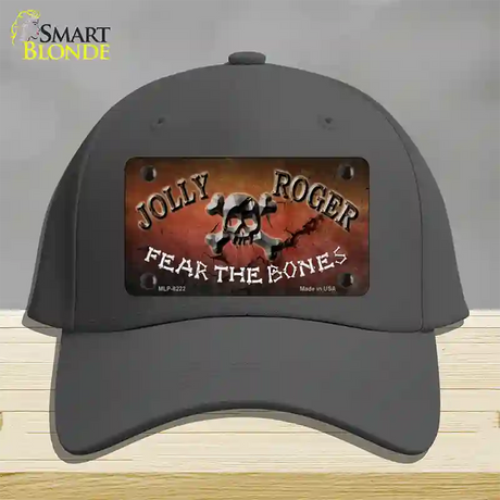 Fear The Bones Novelty License Plate Hat Cotton / Charcoal