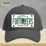 Fort Myers Florida Novelty License Plate Hat Cotton / Charcoal