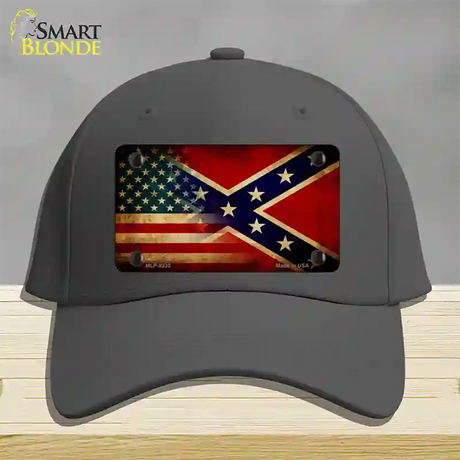 American Confederate Flag Novelty License Plate Hat Cotton / Charcoal