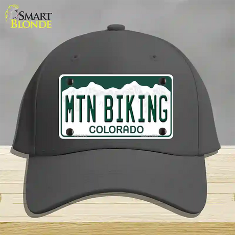 Mtn Biking Colorado Novelty License Plate Hat Cotton / Charcoal