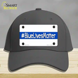 Blue Lives Matter Novelty License Plate Hat Cotton / Charcoal